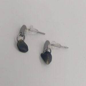 Aros Obsidiana Destello Dorado