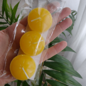 Pack velas amarillas X3